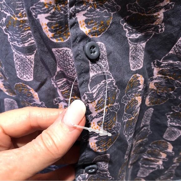 NWOT Abound Mens ice cream print novelty shirt blue grey pink cotton spandex XL - Picture 8 of 8